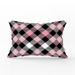 - Rh-Dik-7929-Gorsel1 - Realhomes Renkli Pastel Zemin Üzerinde Siyah Ekose Desenli Modern Dikdörtgen Yastık Kırlent Kılıfı Realhomes