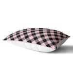 - Rh-Dik-7932-Gorsel2 - Realhomes Renkli Pastel Zemin Üzerinde Siyah Ekose Desenli Modern Dikdörtgen Yastık Kırlent Kılıfı Realhomes