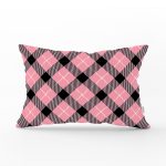 - Rh-Dik-7933-Gorsel1 - Realhomes Renkli Pastel Zemin Üzerinde Siyah Ekose Desenli Modern Dikdörtgen Yastık Kırlent Kılıfı Realhomes