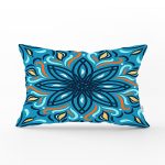 - Rh-Dik-7936-Gorsel1 - Realhomes Renkli Zemin Üzerinde Çini Desenli Dijital Baskılı Modern Dikdörtgen Yastık Kırlent Kılıfı Realhomes