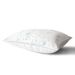 Beyaz Zemin Üzerinde Deniz Kabuğu Desenli Dikdörtgen Yastık Kırlent Kılıfı Realhomes
