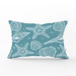 - Rh-Dik-7959-Gorsel1 - Realhomes Pastel Zeminli Deniz Kabuğu Desenli Dijital Baskılı Modern Dikdörtgen Yastık Kırlent Kılıfı Realhomes