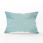 - Rh-Dik-7985-Gorsel1 - Realhomes Pastel Zemin Üzerinde Yaprak Desenli Dijital Baskılı Modern Dikdörtgen Yastık Kırlent Kılıfı Realhomes