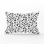 Renkli Zemin Üzerinde Siyah Geometrik Çizimli Dijital Baskılı Modern Dikdörtgen Yastık Kılıfı Realhomes