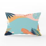 - Rh-Dik-8017-Gorsel1 - Realhomes Beyaz Zemin Üzerinde Renkli Deniz Otu Desenli Dijital Baskılı Modern Dikdörtgen Yastık Kılıfı Realhomes