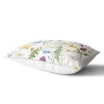 Çiçek DesenDijital Baskılı Dikdörtgen Yastık Kırlent Kılıfı Realhomes