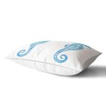 Beyaz Zemin Üzerinde Renkli Deniz Kestanesi Desenli Dikdörtgen Yastık Kırlent Kılıfı Realhomes