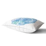 Beyaz Zemin Üzerinde Renkli Deniz Otu Desenli Dijital Baskılı Modern Dikdörtgen Yastık Kılıfı Realhomes