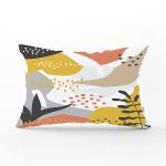 - Rh-Dik-8027-Gorsel1 - Realhomes Beyaz Zemin Üzerinde Pastel Renkli Yaprak Desenli Modern Dikdörtgen Yastık Kırlent Kılıfı Realhomes