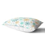 Beyaz Zemin Üzerinde Renkli Geometrik Desenli Dijital Baskılı Modern Dikdörtgen Yastık Kılıfı Realhomes