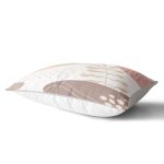 Beyaz Zemin Üzerinde Pastel Renkli Yaprak Desenli Modern Dikdörtgen Yastık Kırlent Kılıfı Realhomes