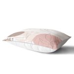 Beyaz Zemin Üzerinde Pastel Renkli Yaprak Desenli Modern Dikdörtgen Yastık Kırlent Kılıfı Realhomes