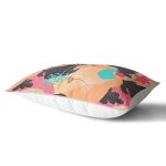 - Rh-Dik-8059-Gorsel2 - Realhomes  Renkli Zeminli Üzerinde Yaprak Desenli Dijital Baskılı Modern Dikdörtgen Yastık Kılıfı Realhomes