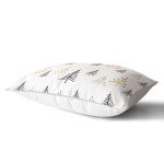 - Rh-Dik-8079-Gorsel2 - Realhomes  Beyaz Zemin Üzerinde Gold Detaylı Çamağacı Desenli Modern Dikdörtgen Yastık Kırlent Kılıfı Realhomes