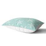 Renkli Zeminli Deniz Yıldızı Desenli Dijital Baskılı Modern Dikdörtgen Yastık Kırlent Kılıfı Realhomes