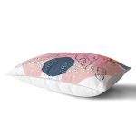 Rengarenk Zemin Üzerinde Pastel Desenli Çiçek Motifli Modern Dikdörtgen Yastık Kırlent Kılıfı Realhomes