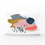 - Rh-Dik-8090-Gorsel1 - Realhomes Beyaz Zemin Üzerinde Pastel Renkli Yaprak Desenli Modern Dikdörtgen Yastık Kırlent Kılıfı Realhomes