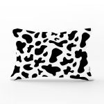 Beyaz Zeminli Siyah Geometrik Desenli Dijital Baskılı Modern Dikdörtgen Yastık Kırlent Kılıfı Realhomes