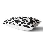 Beyaz Zeminli Siyah Geometrik Desenli Dijital Baskılı Modern Dikdörtgen Yastık Kırlent Kılıfı Realhomes