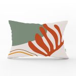 - Rh-Dik-8115-Gorsel1 - Realhomes Pastel Zemin Üzerinde Yaprak Desenli Dijital Baskılı Modern Dikdörtgen Yastık Kırlent Kılıfı Realhomes