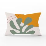- Rh-Dik-8120-Gorsel1 - Realhomes Pastel Zemin Üzerinde Yaprak Desenli Dijital Baskılı Modern Dikdörtgen Yastık Kırlent Kılıfı Realhomes