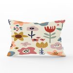 - Rh-Dik-8122-Gorsel1 - Realhomes Pastel Zemin Üzerinde Çiçek Desenli Dijital Baskılı Modern Dikdörtgen Yastık Kırlent Kılıfı Realhomes