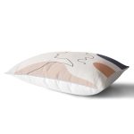 - Rh-Dik-8131-Gorsel2 - Realhomes Pastel Zemin Üzerinde Onedraw Çizimli Bayan Silüeti Dikdörtgen Yastık Kırlent Kılıfı Realhomes