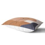 - Rh-Dik-8132-Gorsel2 - Realhomes Pastel Zemin Üzerinde Onedraw Çizimli Yaprak Motifli Dikdörtgen Yastık Kırlent Kılıfı Realhomes