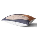 - Rh-Dik-8134-Gorsel2 - Realhomes Pastel Zemin Üzerinde Onedraw Çizimli Yaprak Desenli Dikdörtgen Yastık Kırlent Kılıfı Realhomes