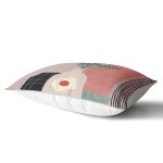 - Rh-Dik-8139-Gorsel2 - Realhomes Pastel Zemin Üzerinde Yaprak Desenli Dijital Baskılı Modern Dikdörtgen Yastık Kırlent Kılıfı Realhomes