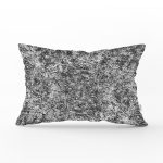Beyaz Zemin Üzerinde Siyah Mermer Desenli Dikdörtgen Yastık Kırlent Kılıfı Realhomes