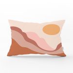 - Rh-Dik-8150-Gorsel1 - Realhomes Pastel Zemin Üzerinde Güneş Desenli Dijital Baskılı Modern Dikdörtgen Yastık Kırlent Kılıfı Realhomes