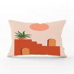 - Rh-Dik-8154-Gorsel1 - Realhomes Pastel Zemin Üzerinde Güneş Desenli Dijital Baskılı Modern Dikdörtgen Yastık Kırlent Kılıfı Realhomes