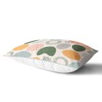 Beyaz Zeminli Geometrik Desenli Dijital Baskılı Modern Dikdörtgen Yastık Kırlent Kılıfı Realhomes