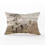 - Rh-Dik-817-Gorsel1 - Realhomes  Modern At Desenli Dijital Baskılı Dikdörtgen Yastık Kırlent Kılıfı Realhomes