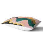 Renkli Zeminli Geometrik Desenli Dijital Baskılı Modern Dikdörtgen Yastık Kırlent Kılıfı Realhomes