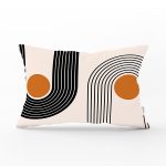 Renkli Zeminli Geometrik Desenli Dijital Baskılı Modern Dikdörtgen Yastık Kırlent Kılıfı Realhomes