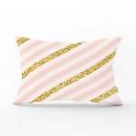 - Rh-Dik-8215-Gorsel1 - Realhomes Beyaz Zeminli Pembe Yatay Çizgili Dijital Baskılı Modern Dikdörtgen Yastık Kırlent Kılıfı Realhomes