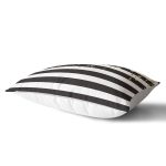 - Rh-Dik-8224-Gorsel2 - Realhomes Beyaz Zemin Üzerinde Siyah Çizgili Gold Detaylı Modern Dikdörtgen Yastık Kırlent Kılıfı Realhomes