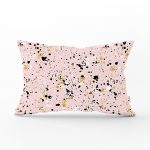 - Rh-Dik-8230-Gorsel1 - Realhomes Renkli Zemin Üzerinde Gold Detaylı Siyah Puantiyeli Dikdörtgen Yastık Kırlent Kılıfı Realhomes