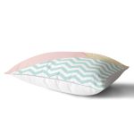 Beyaz Zemin Üzerinde Renkli Geometrik Desenli Dijital Baskılı Modern Dikdörtgen Yastık Kılıfı Realhomes