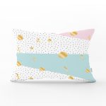 - Rh-Dik-8266-Gorsel1 - Realhomes Beyaz Zemin Üzerinde Gold Detaylı Geometrik Desenli Dikdörtgen Yastık Kırlent Kılıfı Realhomes