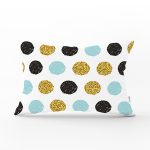 - Rh-Dik-8279-Gorsel1 - Realhomes Beyaz Zeminli Renkli Puantiyeli Dijital Baskılı Modern Dikdörtgen Yastık Kırlent Kılıfı Realhomes