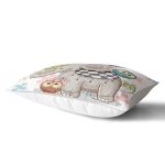 Modern Fil Desen Dijital Baskılı Dikdörtgen Yastık Kırlent Kılıfı Realhomes