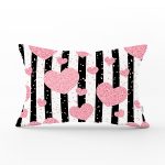 - Rh-Dik-8302-Gorsel1 - Realhomes Beyaz Zeminli Renkli Kalp Desenli Dijital Baskılı Modern Dikdörtgen Yastık Kırlent Kılıfı Realhomes