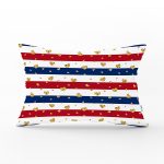 - Rh-Dik-8304-Gorsel1 - Realhomes Beyaz Zemin Üzerinde Gold Detaylı Kalp Desenli Modern Dikdörtgen Yastık Kırlent Kılıfı Realhomes