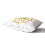 - Rh-Dik-8311-Gorsel2 - Realhomes Beyaz Zemin Üzerinde Gold Detaylı Kartanesi Desenli Dikdörtgen Yastık Kırlent Kılıfı Realhomes