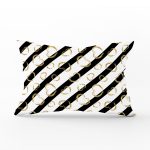 - Rh-Dik-8326-Gorsel1 - Realhomes Beyaz Zemin Üzerinde Gold Detaylı Kalp Desenli Modern Dikdörtgen Yastık Kırlent Kılıfı Realhomes