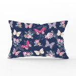 - Rh-Dik-8341-Gorsel1 - Realhomes  Renkli Zemin Üzerinde Kelebek Desenli Dijital Baskılı Modern Dikdörtgen Yastık Kırlent Kılıfı Realhomes