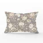 Renkli Zemin Üzerinde Gül Desenli Dijital Baskılı Modern Dikdörtgen Yastık Kırlent Kılıfı Realhomes